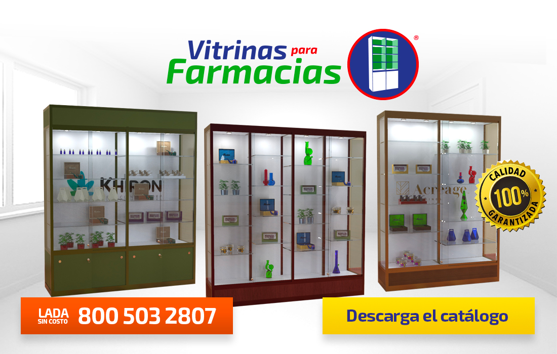 Vitrinas altas para Farmacias