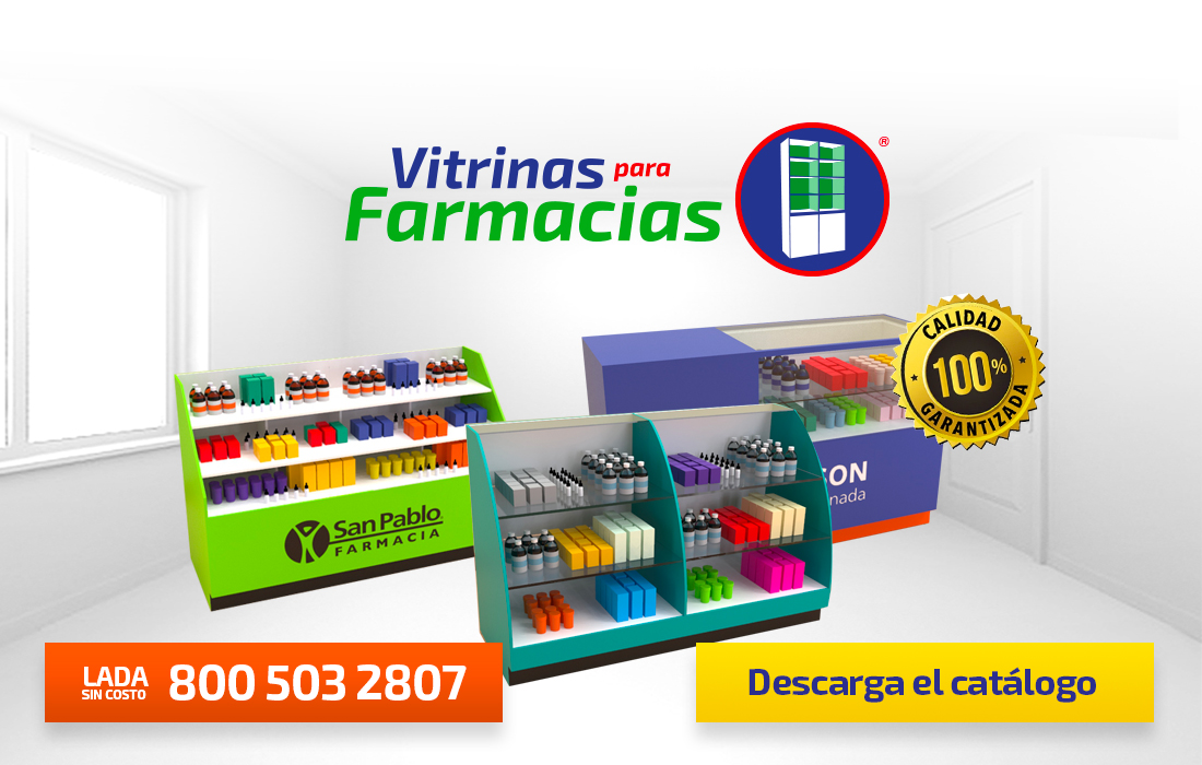 Vitrinas mostradores para Farmacias