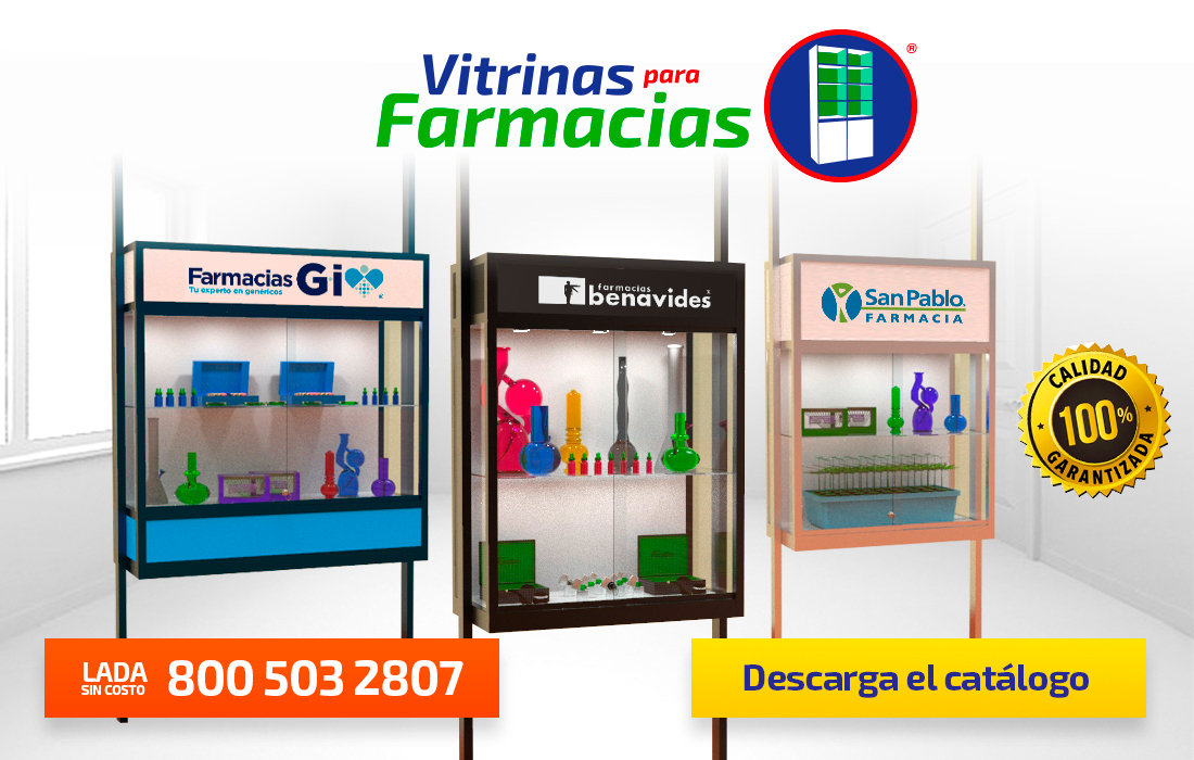 VITRINAS SUSPENDIDAS para Farmacias