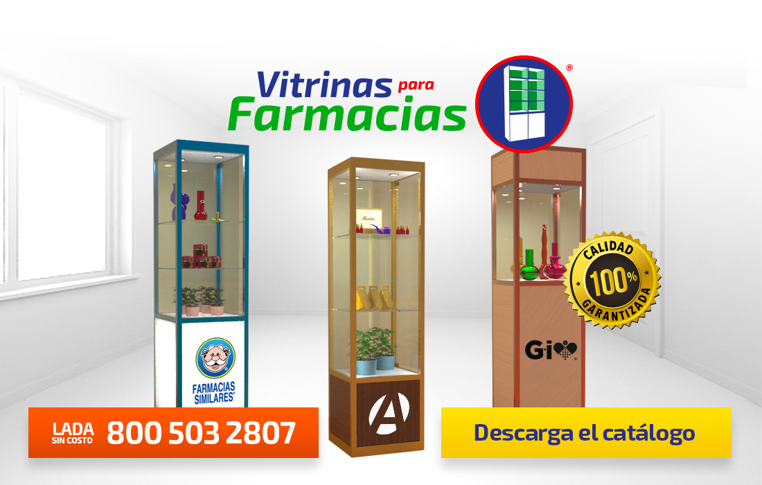 Vitrinas torre para Farmacias